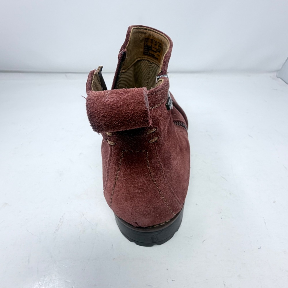 Clarks Aspra Walk WP Suede Boots Womens 9 W Wide Chestnut Waterproof Ankle Zip - Picture 11 of 15